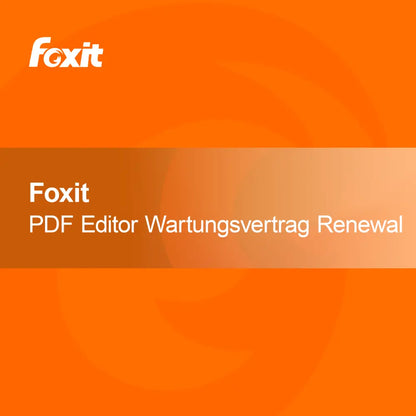 Foxit PDF Editor Bakım Sözleşmesi Yenileme