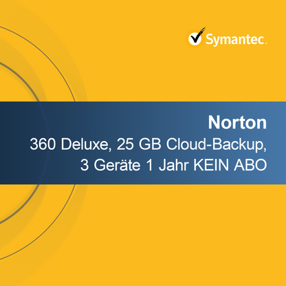 Norton 360 Deluxe, 25 GB Bulut Yedekleme, 3 Cihaz 1 Yıl ABONELİK YOK