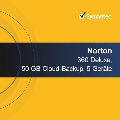 Norton 360 Deluxe, 50 GB Bulut Yedekleme 5 Cihaz